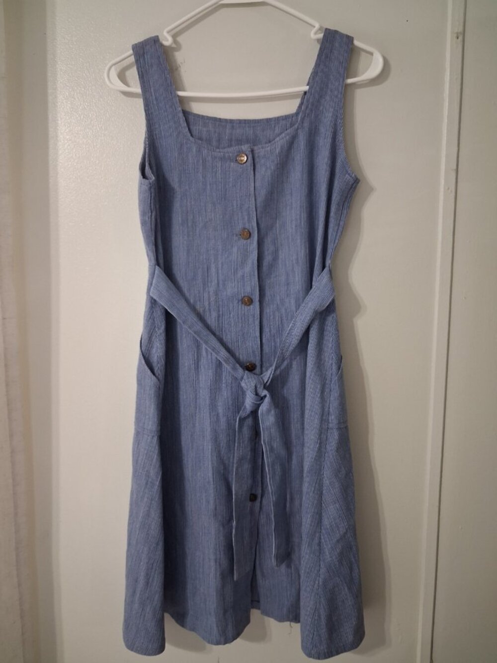 Vintage 70’s Kemington Express Denim YK2 button Down Strap Dress